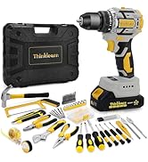 20V Brushless Drill Tool Set: Cordless Power Drill with 2.0Ah Battery,119 PCS Combo Drill Tool Ki...