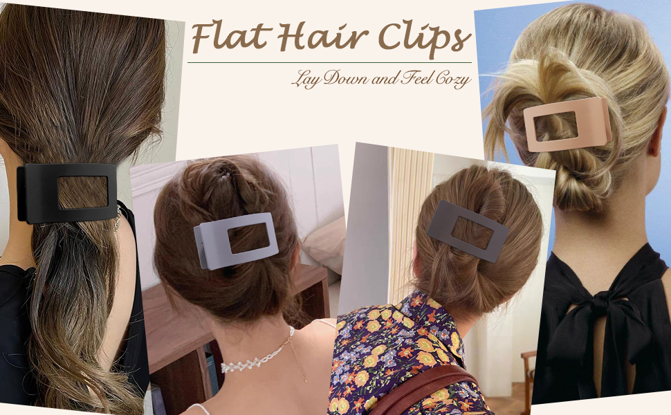 flat hair clips for women