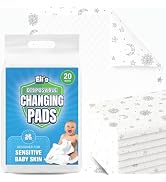 Eli with Love Disposable Baby Changing Pads - Soft, Waterproof & Leakproof Liners Absorbent Under...