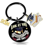 OEHEDOU Funny Graduation Gifts College Graduation Keychain 2024 Graduation Gifts For Seniors Stud...