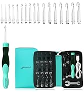 Yarniss Lighted Crochet Hooks Set 2.5mm~14.0mm, 17 Sizes Light Up Crochet Hooks with Case
