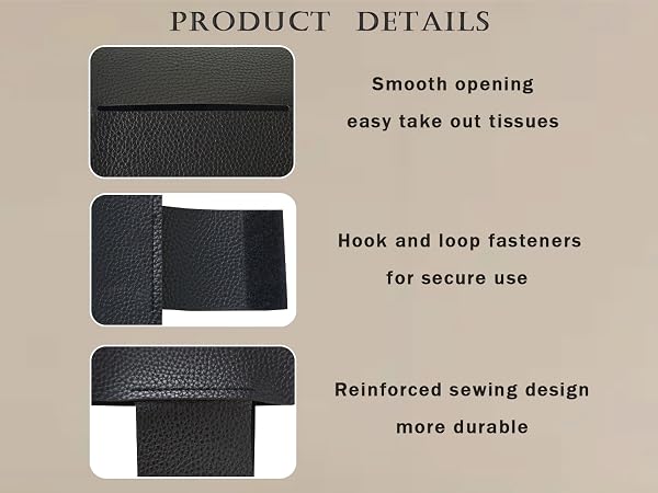 Black rectangle tissue box cover