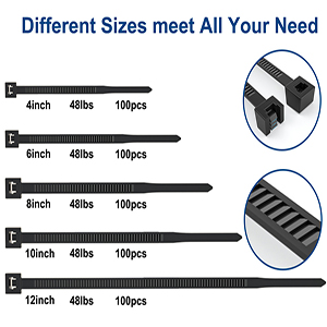different sizes zip teis