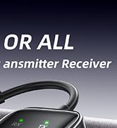 Bluetooth Transmitter Receiver,Wireless Transmitter Suitable for Airplanes,TV, Gym,Supports to 2 ...