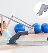 Foldable Yoga Mat for Women, Non Slip Exercise Mat for Home Gym, Travel Yoga Set With Stretch Str...