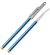 ainhue A535 Pocket Scalpel Utility Knife, 10pcs #11 Blades, 5.35 inch Cylinder Titanium Handle, E...