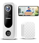 ZUMIMALL Doorbell Camera Wireless, Video Doorbell Wireless with Chime, 2 Way Audio, Voice Changer...