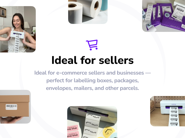 ideal for ecommerce sellers businesses labelling boxes packages envelopes mailers parcels
