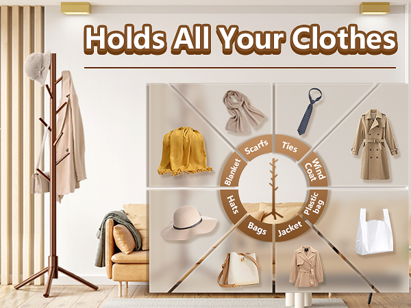 Wooden Coat Rack
