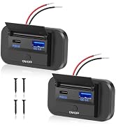 Thlevel 12V RV Type C USB Outlet with Power Switch 36W QC3.0 USB & 55W PD Type C Quick Charge Soc...