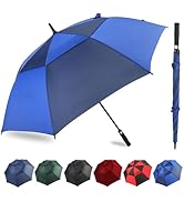 ZDSSM Automatic Open Golf Umbrella, 54/62/68/72 inch Extra Large Oversize Double Canopy Vented St...