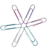 Qimailer Jumbo Paper Clips, 120pcs Jumbo Paper Clips, Colored Paper Clips for Office School, 2IN ...