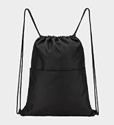 Vorspack Drawstring Backpack Water Resistant String Bag Sports Sackpack Gym Sack with Side Pocket...