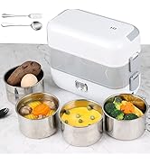 Mightree Electric Lunch Box, 200W Removable Heated Lunch Boxes for Working Men, 2L Capacity Food ...