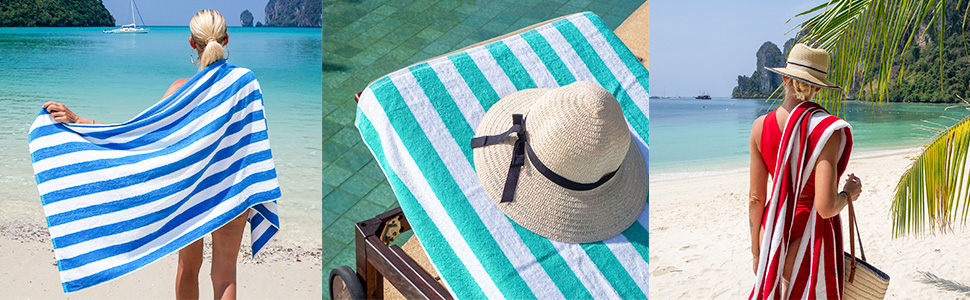 California cabana beach towels oversized