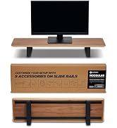 ULTRARM Moodular Wooden Monitor Stand 33.4” (85cm) Desk Organizer with Metal Slide Rails for Draw...