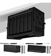 Adjustable Under Desk Mount Bracket Holder for PC or NAS,Heavy-Duty Adjustable Under Desk Mount f...