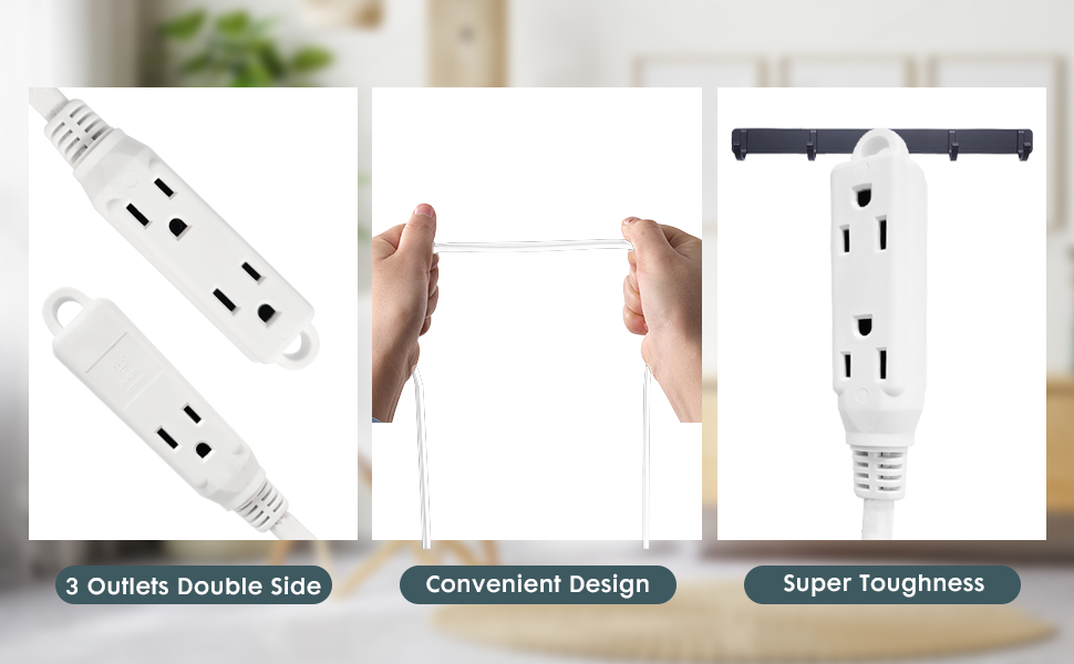 flat plug extension cord