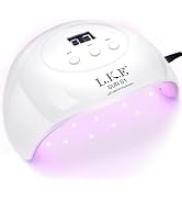 Wisdompark 72W UV LED Nail Lamp Dryer for Gel Polish with 15 Beads Curing lamp 3 Timer Settings &...