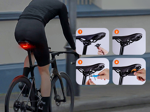 saddle mount bike tail light