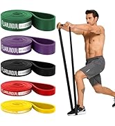 Professional Resistance Bands, Pull Up Assistance Bands Set with Door Anchor, Exercise Workout Ba...