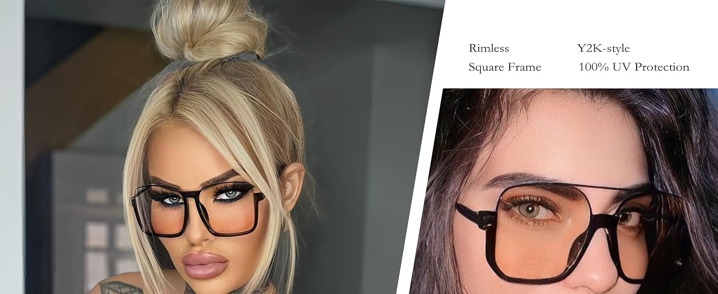 Y2K sunglasses oversized for women