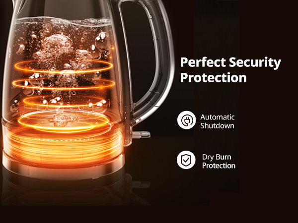 electric kettle with security protection