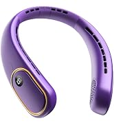 SHEWIND Portable Neck Fan - Neck Fans that Blow Cold Air Rechargeable with 5000mAh-Battery, 4 Spe...