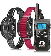 Paipaitek Vibrating Dog Collar, No Shock Dog Training Collar 2 Dogs, Deaf Dog Collars w/2 Receive...
