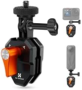 K&F CONCEPT Motorcycle Windshield Clip Mount for GoPro Hero 13/12/11/10/9 Black, Aluminum Alloy C...