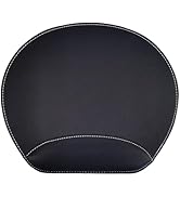 Fosinz Ergonomic Leather Mouse Pad Mat Mousepad with Rest Wrist Support Non-Slip Rubber Base Memo...