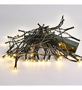 Lomotech Battery Operated Christmas Lights - 2 Pack Total 16ft 50LEDs Battery String Lights with ...