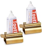 LOVEINUSA Toothpaste Tube Squeezer Dispenser, 2 PCS Toothpaste Roller | Matt Squeezer Tool Stainl...