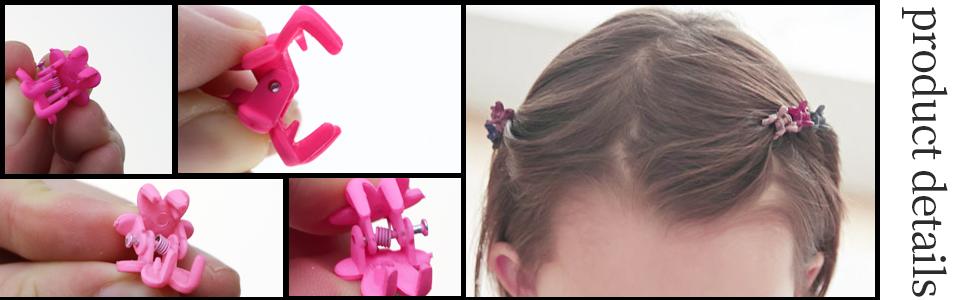 Mini Flower Shaped Hair Clips