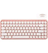 FELICON Wireless Bluetooth Keyboard, Mini Portable 84-Key Typewriter Retro Round Keycaps Keyboard...