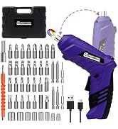 Electric Screwdriver Cordless, 3.6V Cordless Screwdriver Rechargeable, 47Pcs Small Power Screwdri...