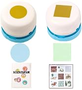 2Pcs/Set 1" Circle &Square Magnetic Punch, Anywhere Everywhere Puncher Precise Positioning Framed...