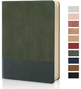 TSFPapier Lined Journal Notebook for Work College Ruled Note Book 5.79"x8.27"A5 PU Leather Daily ...