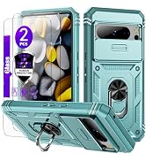 for Google Pixel 8 Pro Case with Camera Cover Slider, 2*Tempered Glass Screen Protectors,Build in...