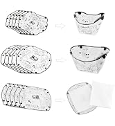 5 Pack Foldable Camping Dinnerware Set Bowl Plate Cup for Backpacking | Food-grade PP material, u...