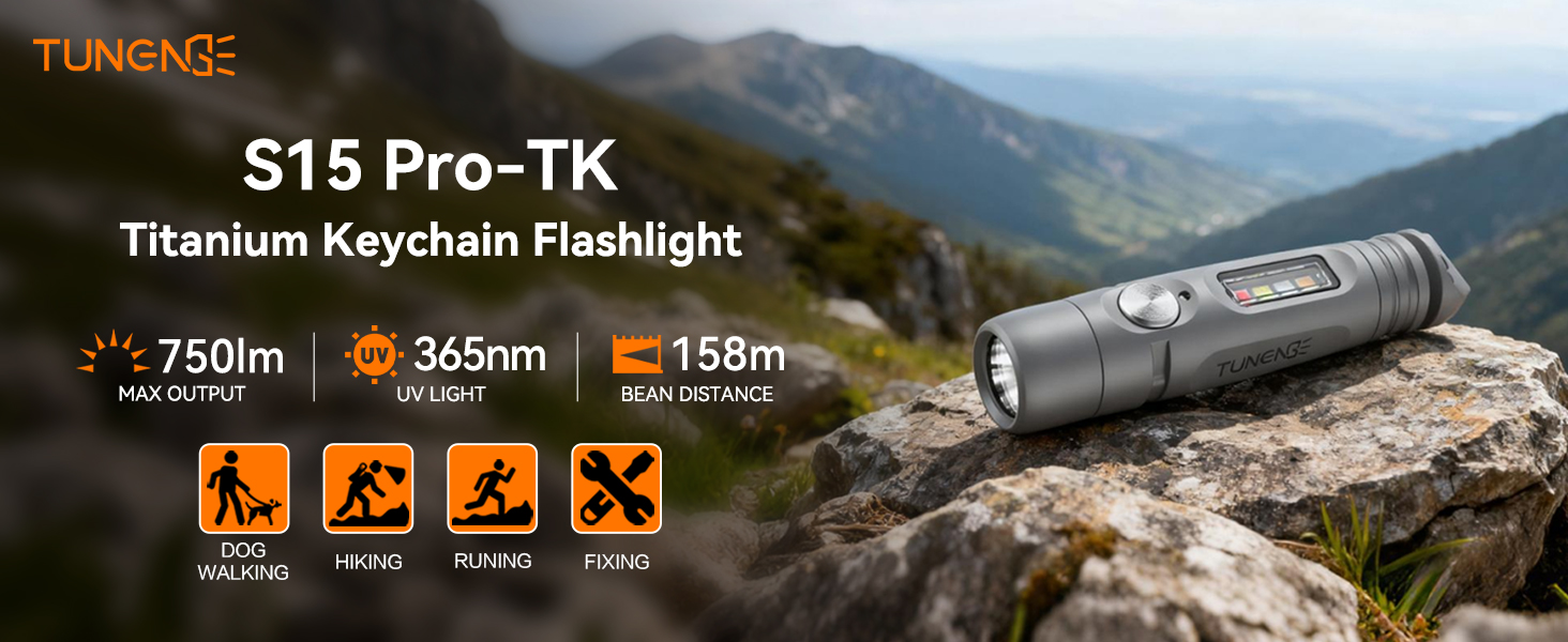 Titanium flashlight