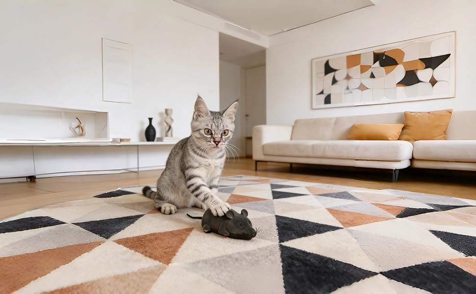 Lifelike fluttering design sparks cat's hunting instincts instantly.