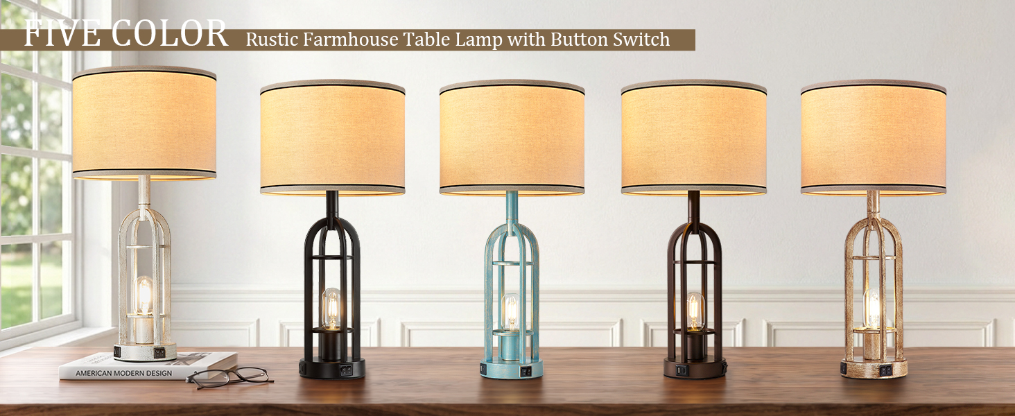 farmhouse lamps set of 2