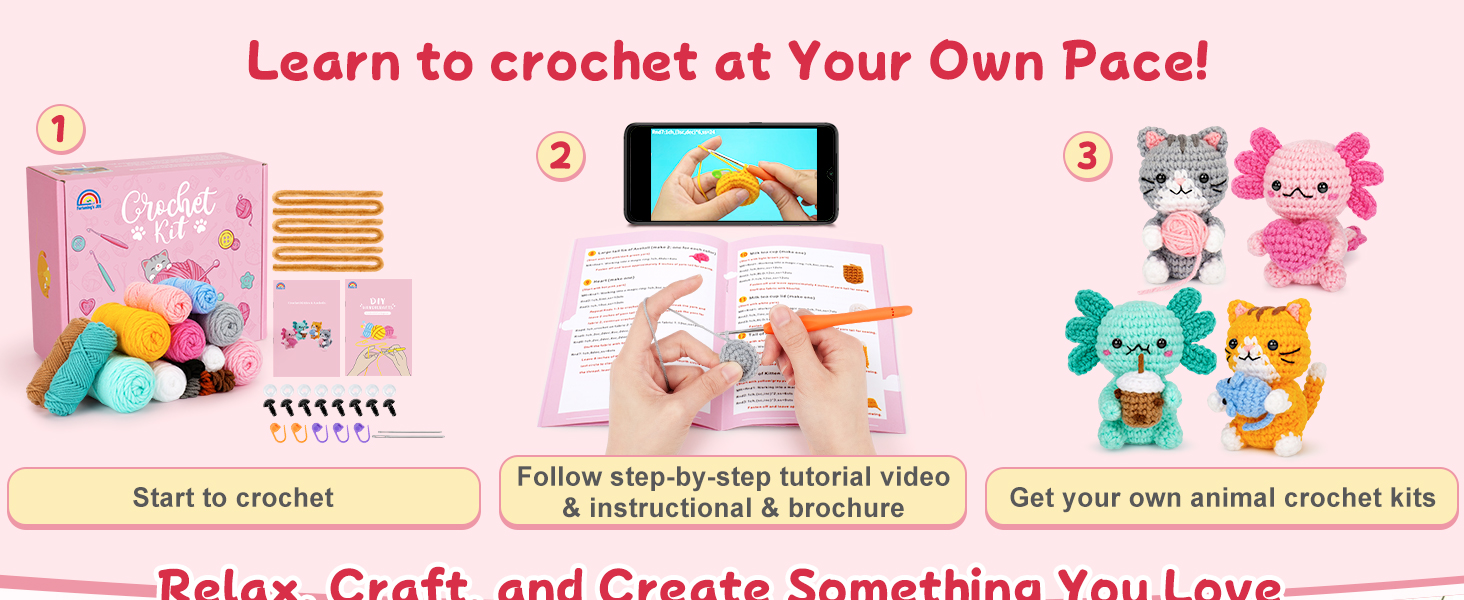 learn to crochet at your own pace