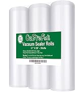 O2frepak 3 Pack 11"x20' Rolls Vacuum Sealer Bags Rolls with BPA Free,Heavy Duty Vacuum Sealer Sto...