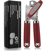 Safring Can Opener Manual, Heavy Duty Handheld Strong Can Opener with Soft Touch Handle, Sharp Bl...