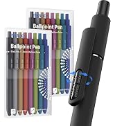 InkSlick 16 Pack Black Pens - 1.0mm Medium Point Ballpoint Pens | Smooth Writing Retractable Blac...