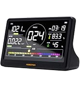 POWERTEC AD1001 Air Quality Monitor with 7” LCD Display – Multi-Sensor CO2, PM2.5, PM10, HCHO, TV...