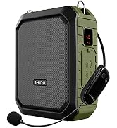 Voice Amplifier with Wireless Headset Mic - 18W 4400mAh Rechargeable Mini Pa System, Bluetooth 4....
