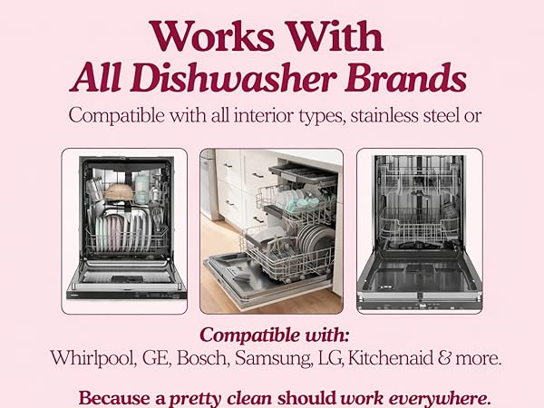 Works with all dishwasher brands